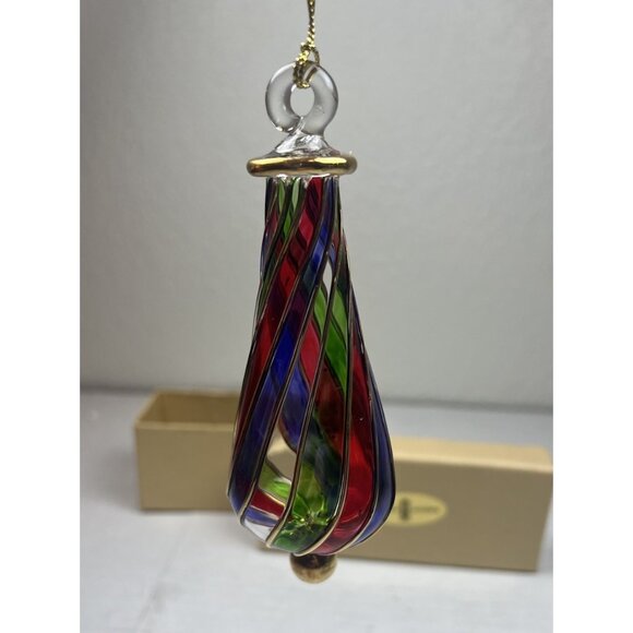 Egyptian Accents Glass Holiday Ornament In Box Colorful - Picture 1 of 10